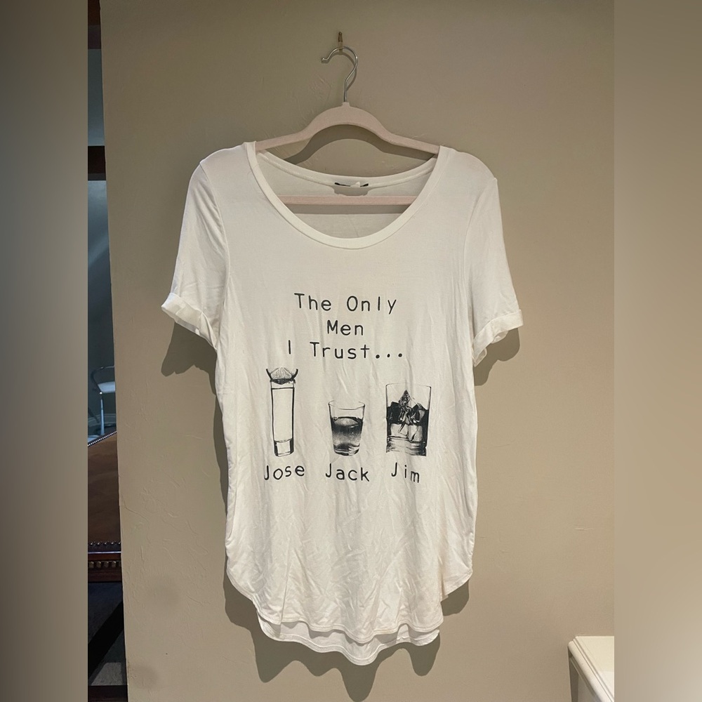 Sassy White Tee - The Only Men I Trust… Jose Jack Jim